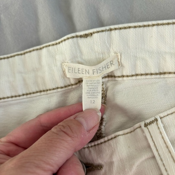 Eileen Fisher Jeans size 12, Skinny Ankle Raw Hem - Picture 10 of 14